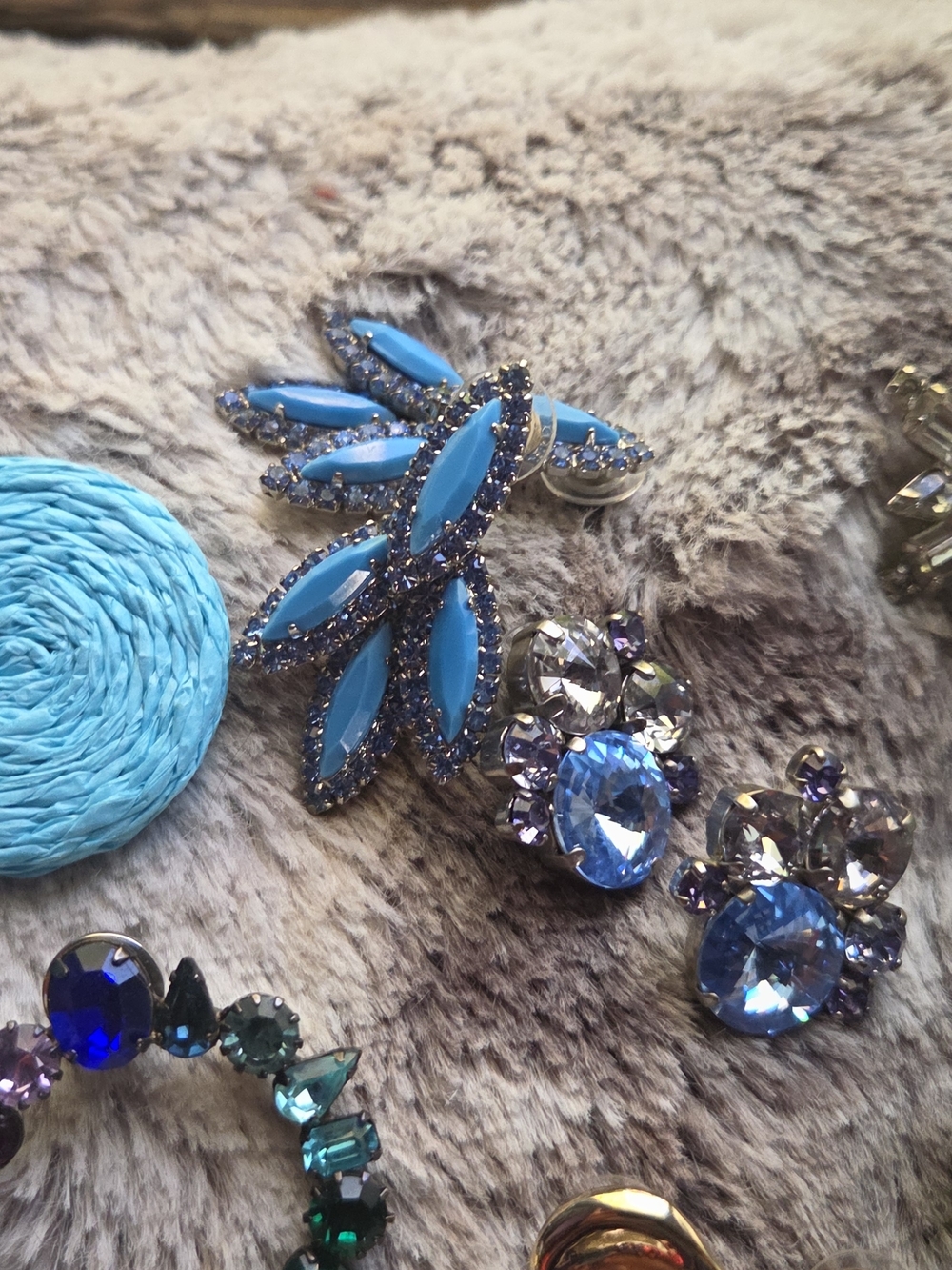 Matte Sky-Blue Statement Drop Earrings - Unbranded - Picture 4 of 5